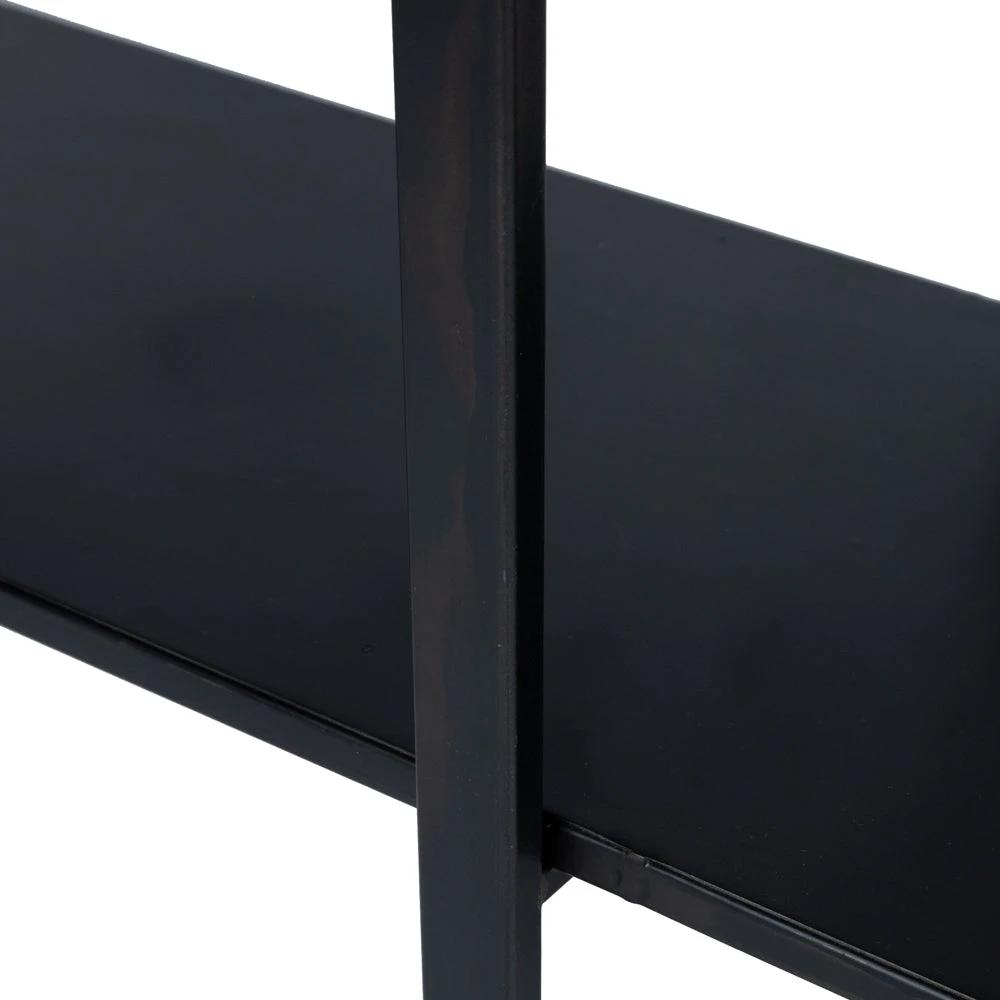 Verfijnde metalen zwarte wandtafel by PTMD