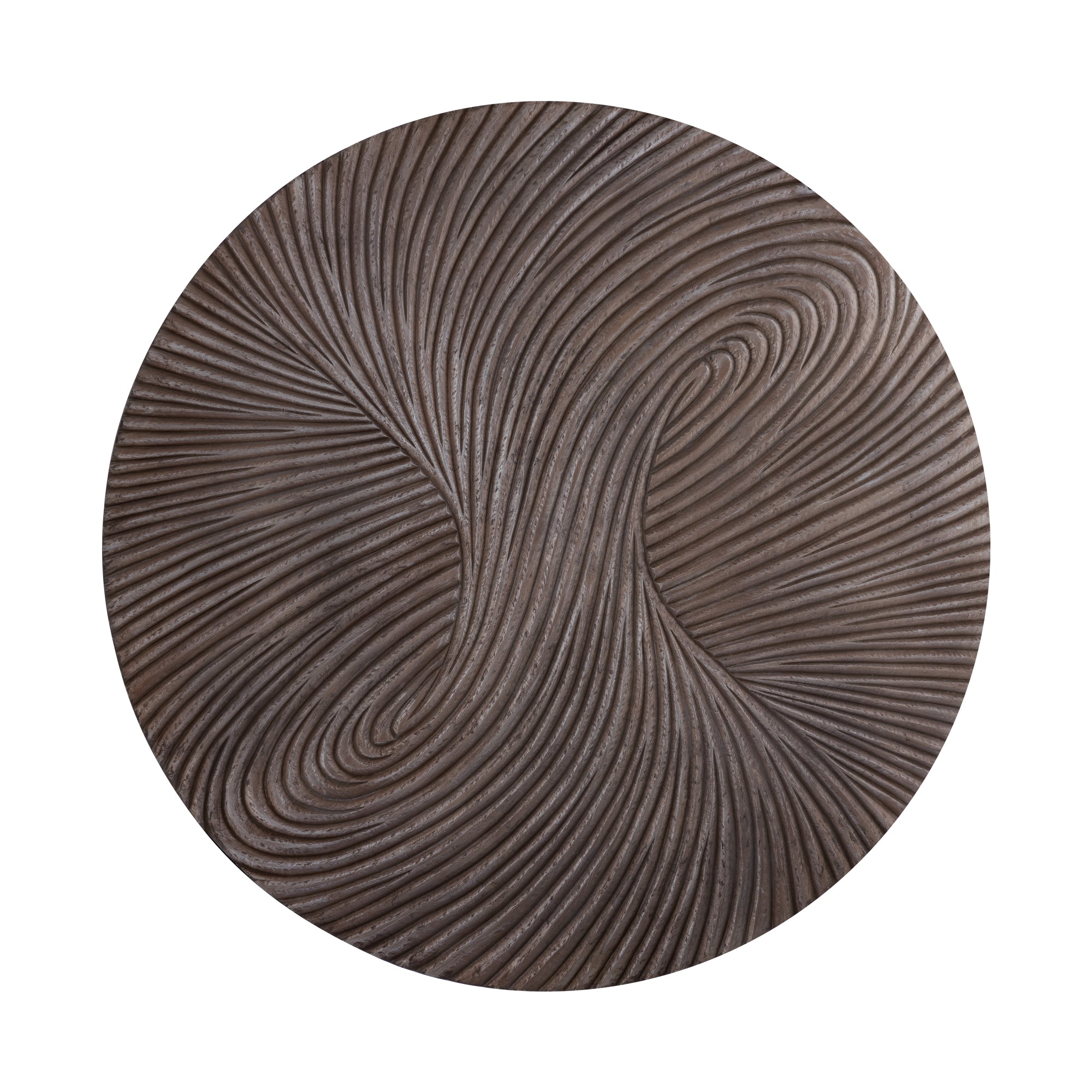 Wiktor Brown MDF Ronde Wandpaneel Swirl Gesneden M - depauwwonen