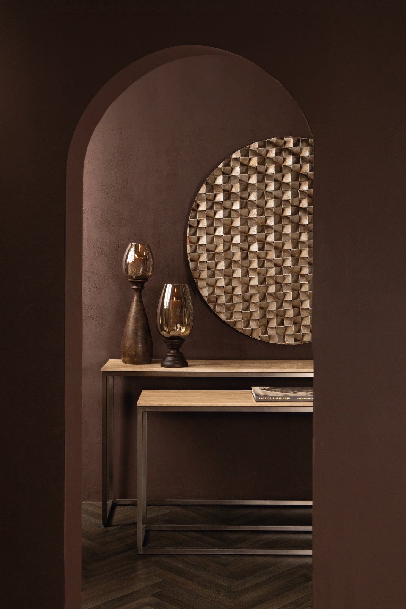 Zoah Beige Travertine Rechthoekige Wandtafel SV2 - depauwwonen