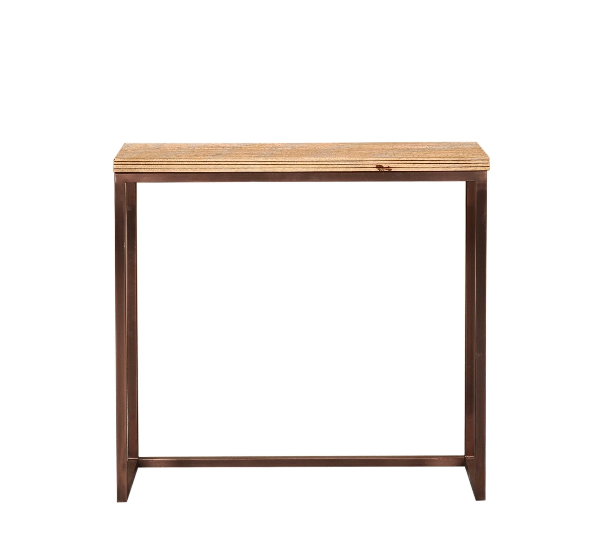 Zoah Koper Mango Hout Rechthoekige Wandtafel set van 3 by PTMD