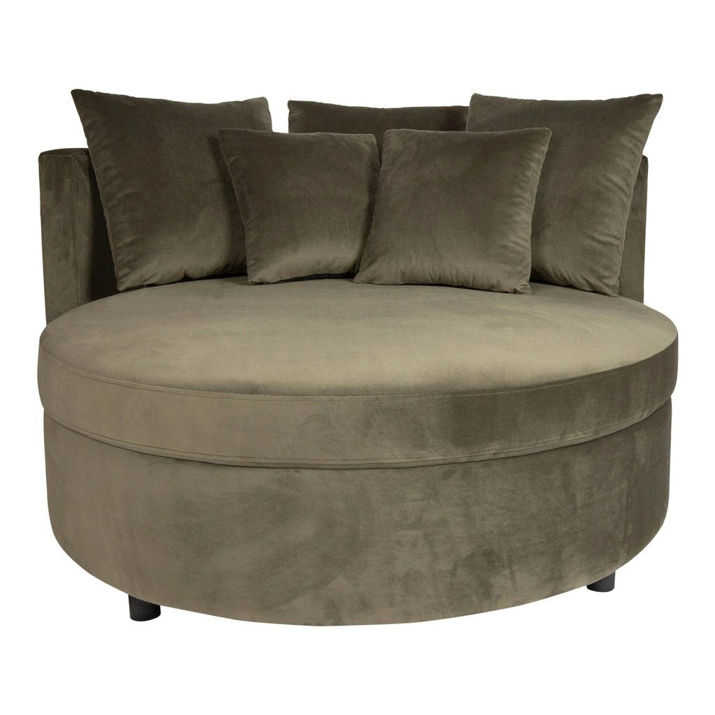 Loveseat Fayen Velvet Green - 5 Kussens by PTMD