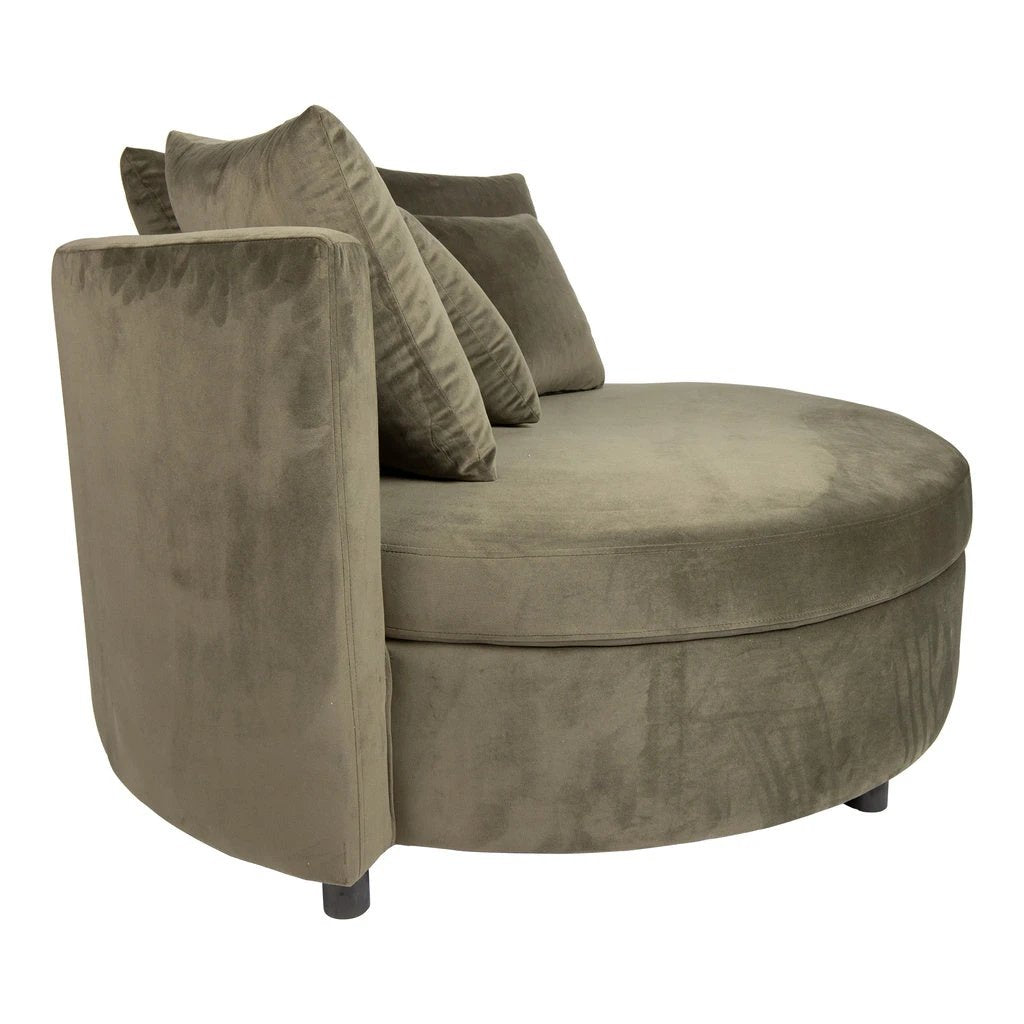 Loveseat Fayen Velvet Green - 5 Kussens by PTMD