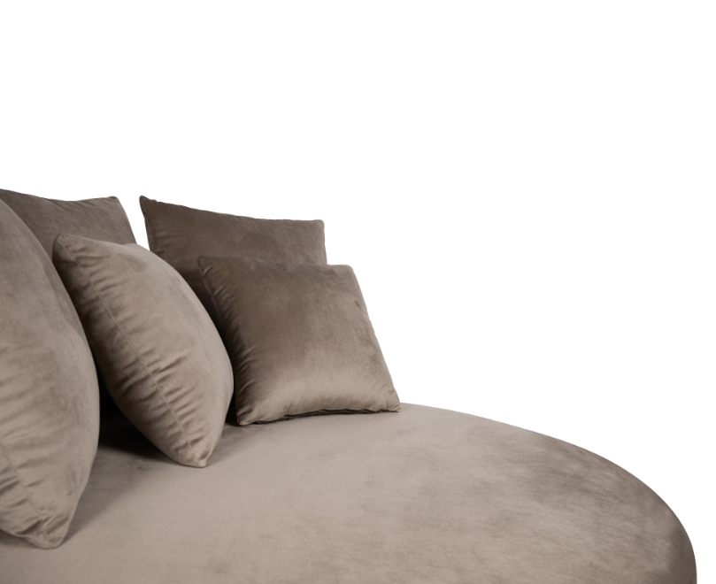 Fayen Velvet Sand fauteuil half round KD - depauwwonen