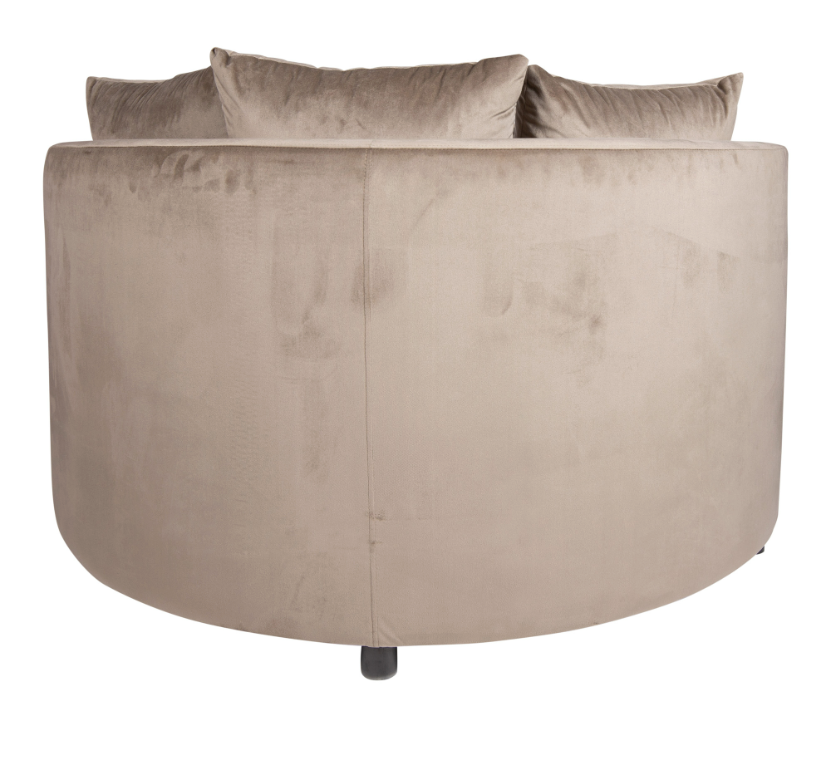 Fayen Velvet Sand fauteuil half round KD - depauwwonen