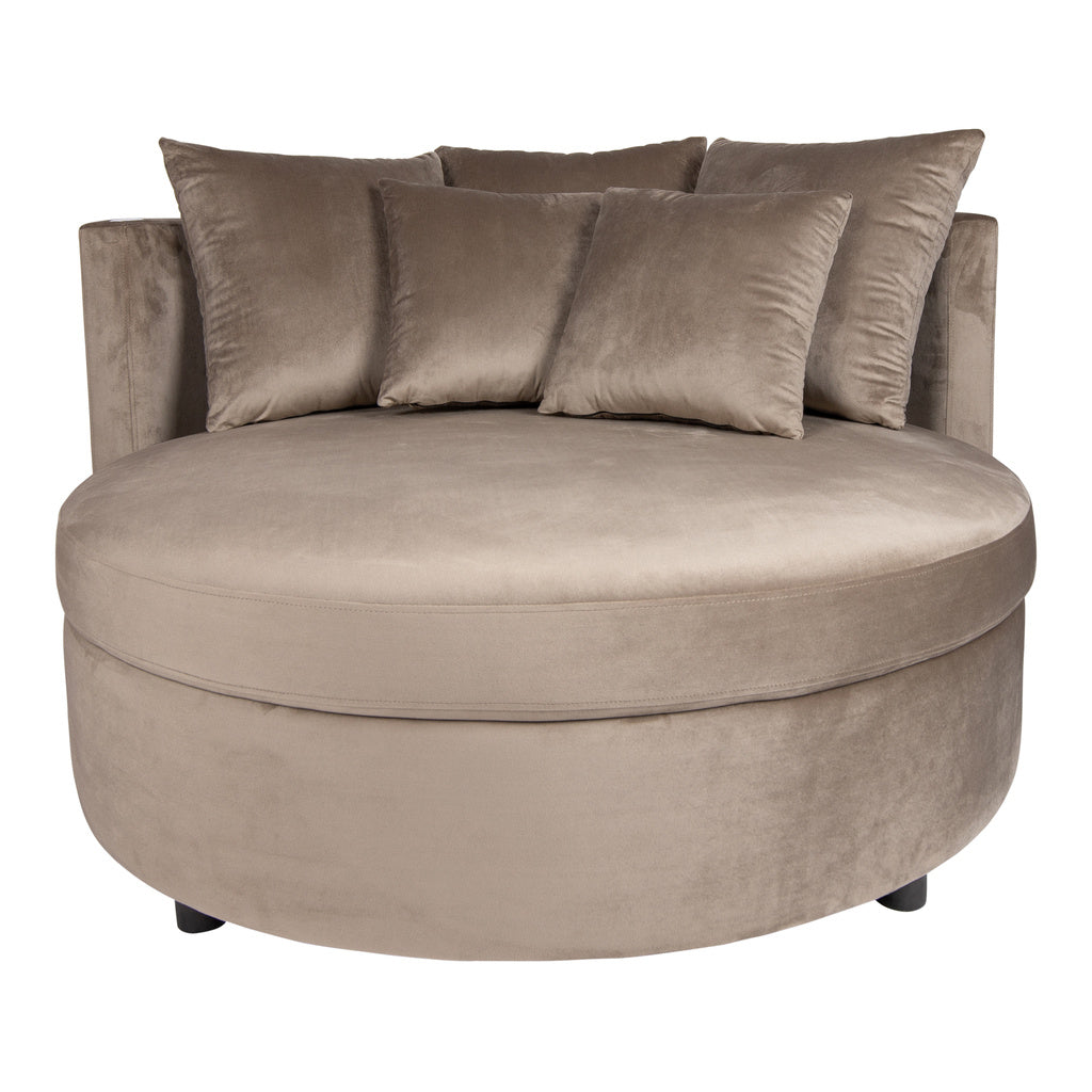 Fayen Velvet Sand fauteuil half round KD - depauwwonen
