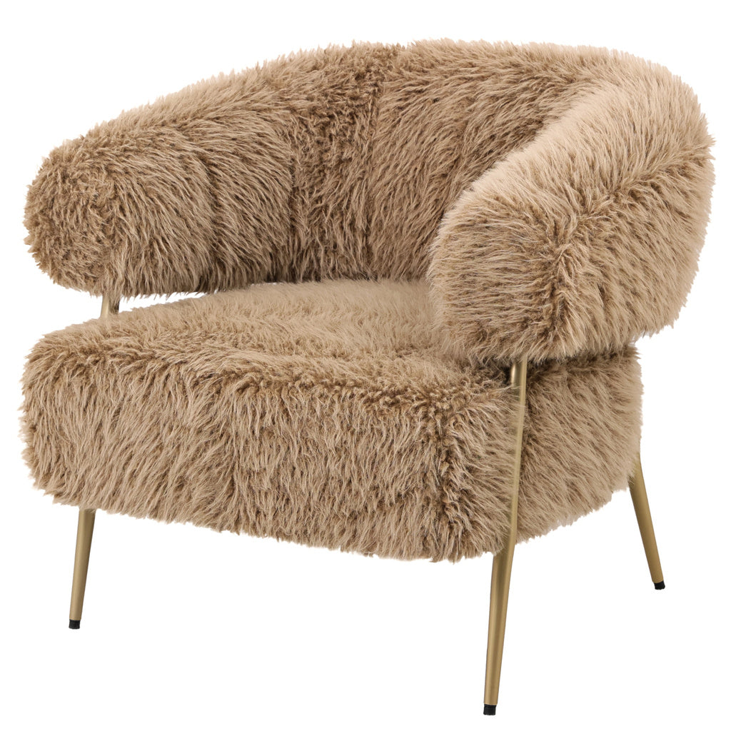 Hair Brown fauteuil met metalen onderstel - depauwwonen