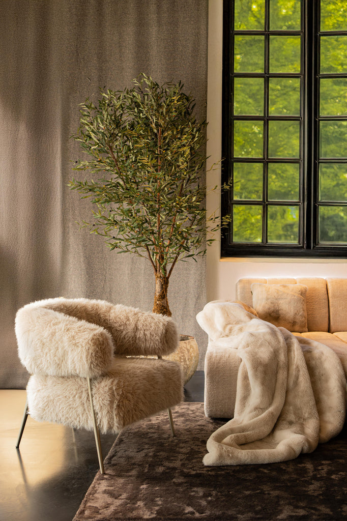 Hair Cream fauteuil met metalen onderstel - depauwwonen