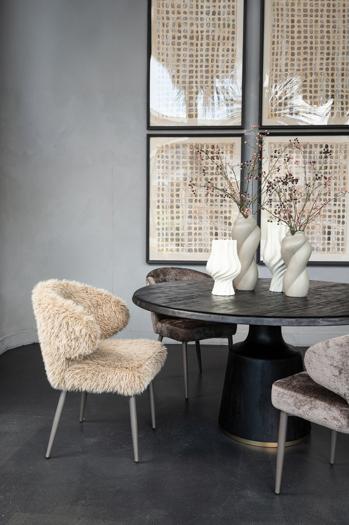 Ares Eetkamerstoel Haar Beige (set van 2) - depauwwonen