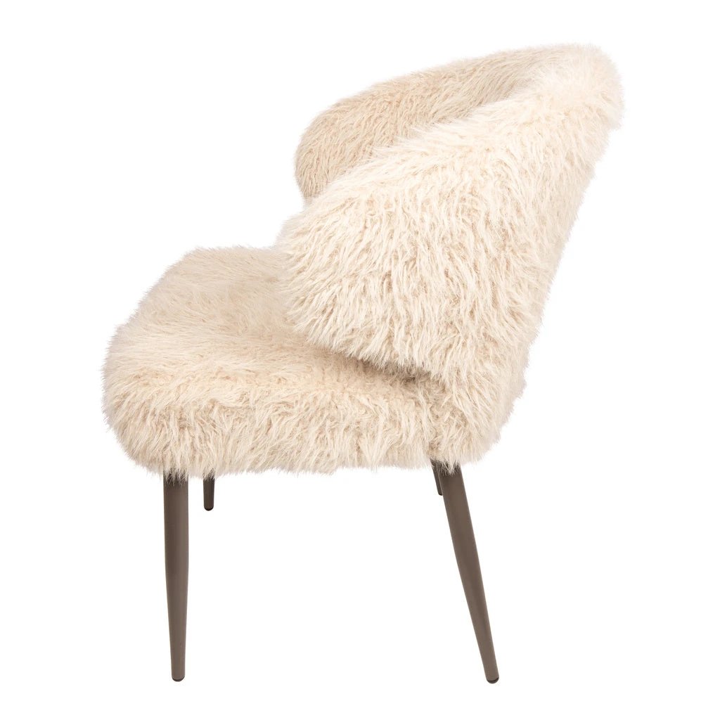 Ares Eetkamerstoel Haar Beige (set van 2) by PTMD