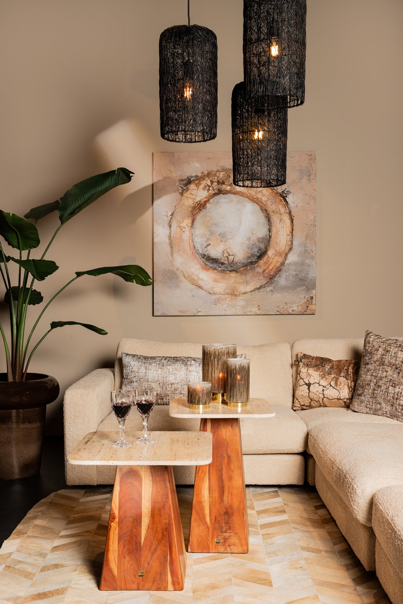 Wandpaneel Arianna Brown Ring - depauwwonen