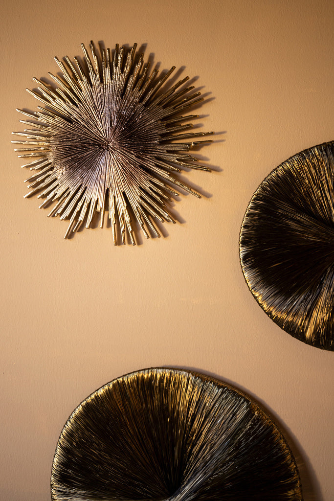 Zenar Gold ijzeren wandpaneel met bruin ombre-effect in klein - depauwwonen