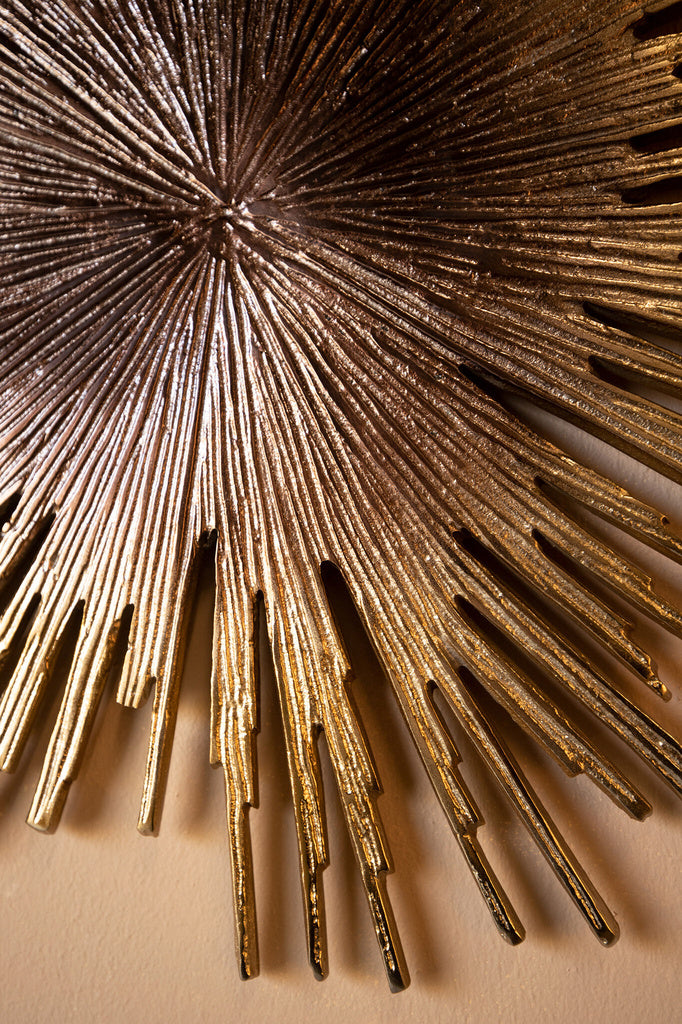 Zenar Gold ijzeren wandpaneel met bruin ombre-effect in klein - depauwwonen