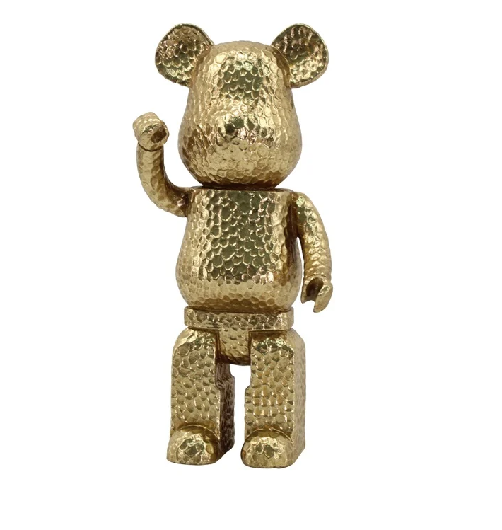 Art Decoration Bear Gold Standing - depauwwonen