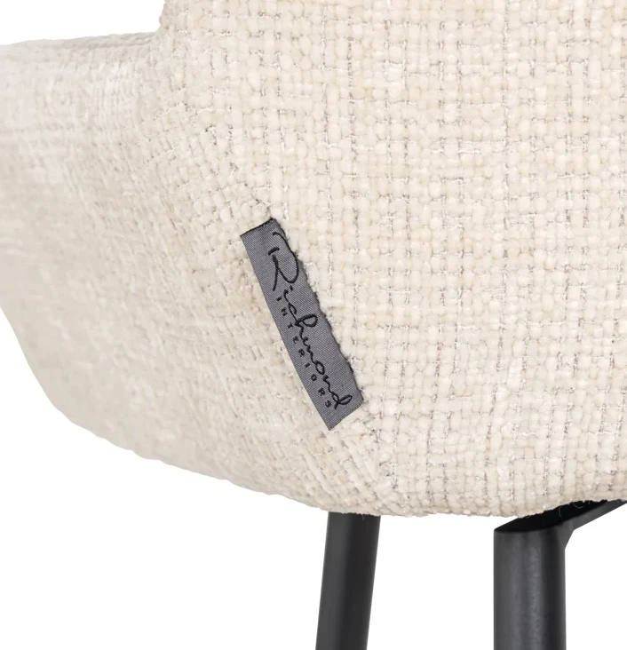 Draai Barstoel Linsey Beige Chenille - Laag by Richmond Interiors