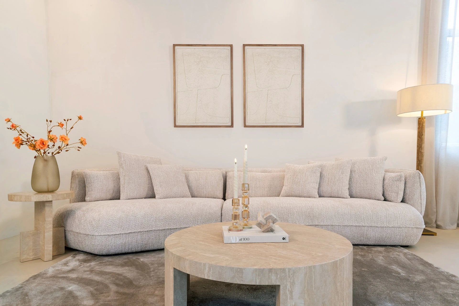 Alexander Jones Bijzettafel Biltmore Italian Travertine by Richmond Interiors