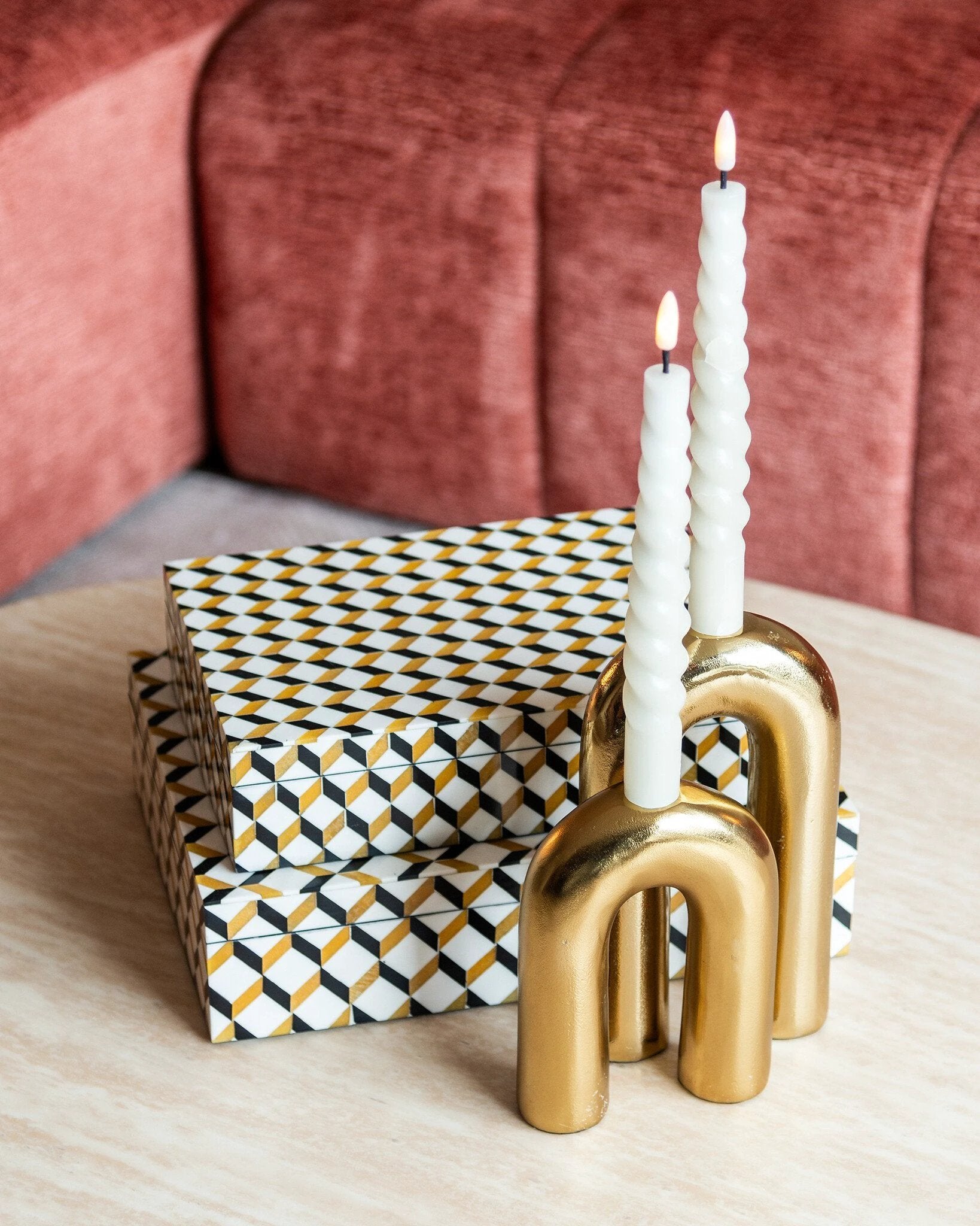 Salontafel Fictus Travertine faux (Beige) by Richmond Interiors