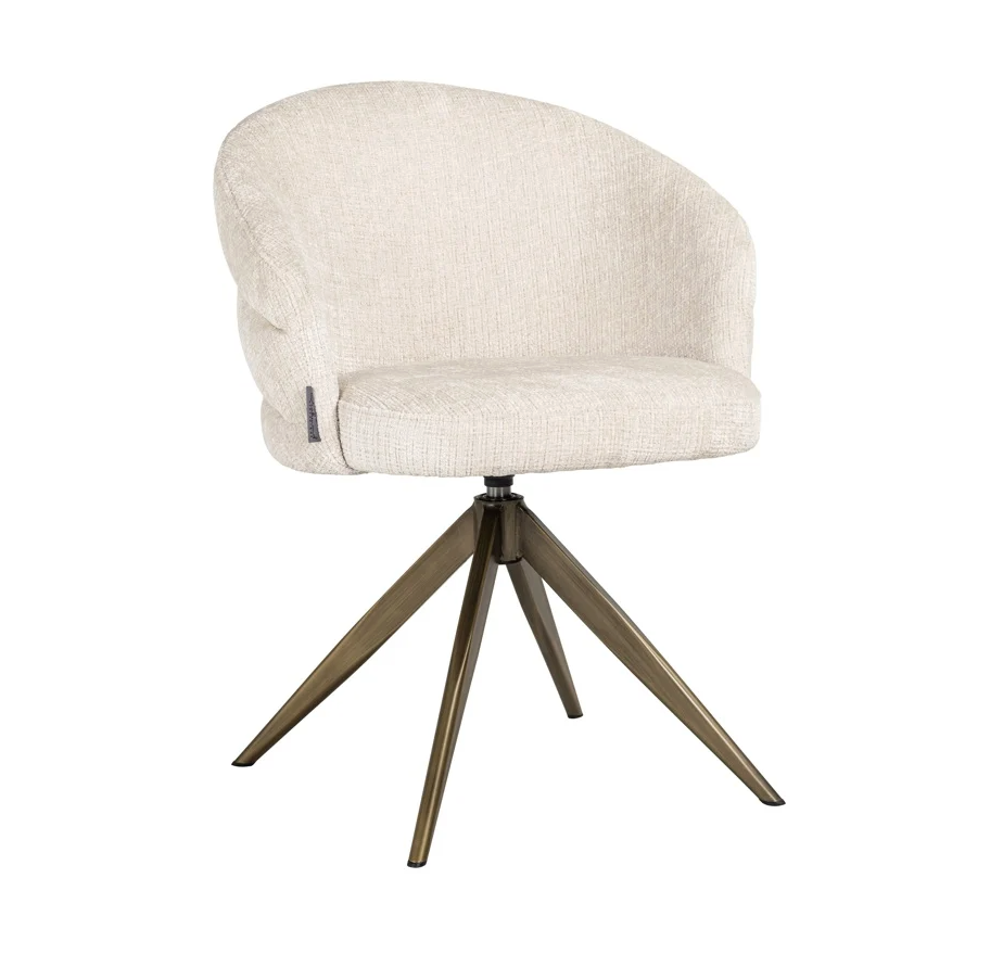 Eetkamerstoel Zendaya Beige Chenille - depauwwonen