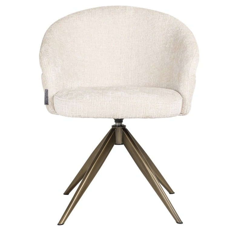 Eetkamerstoel Zendaya Beige Chenille - depauwwonen