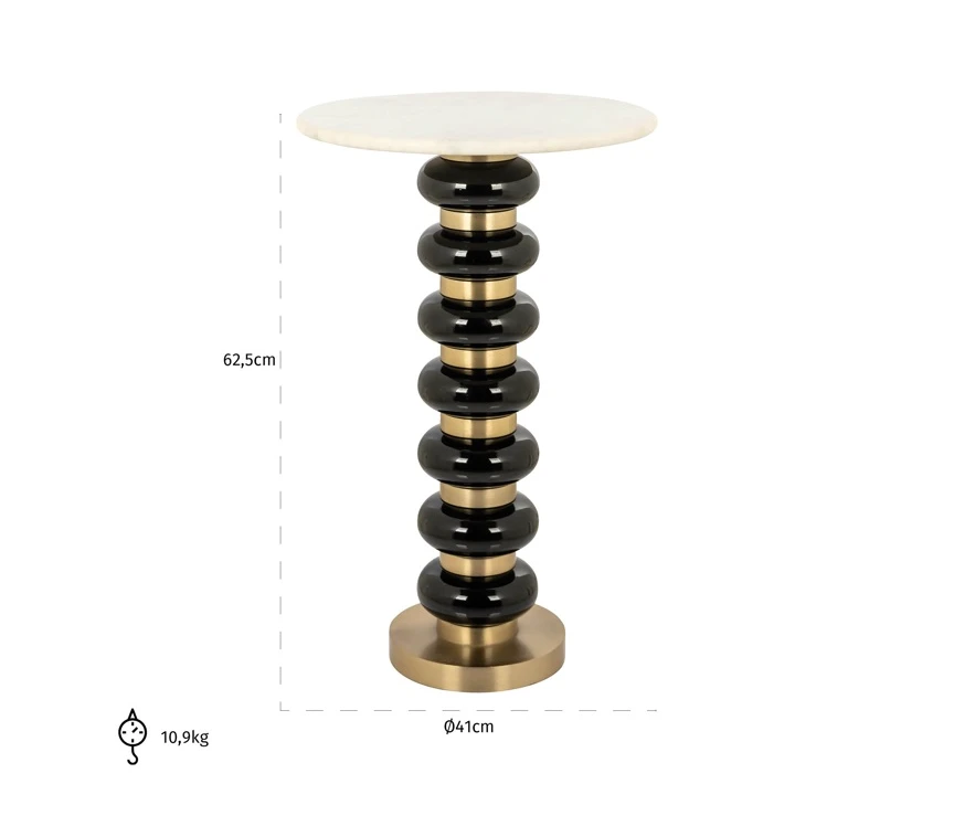 Bijzettafel Barbara - zwart by Richmond Interiors