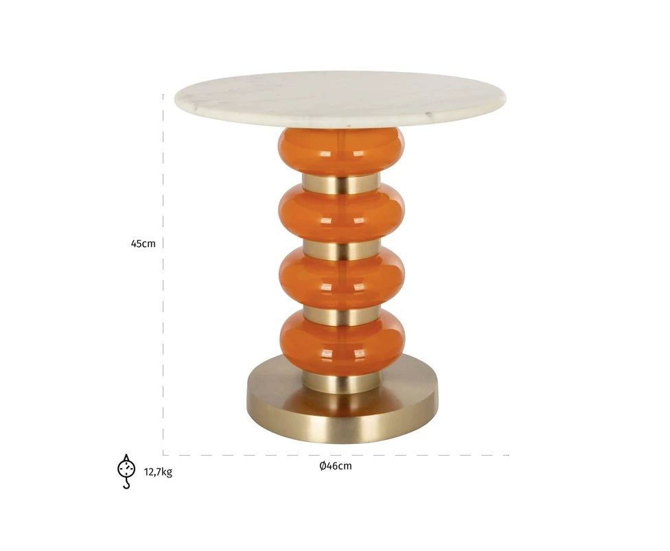 Bijzettafel Boann - oranje by Richmond Interiors