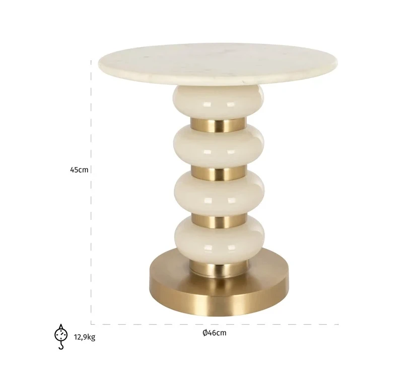 Bijzettafel Boann - wit by Richmond Interiors