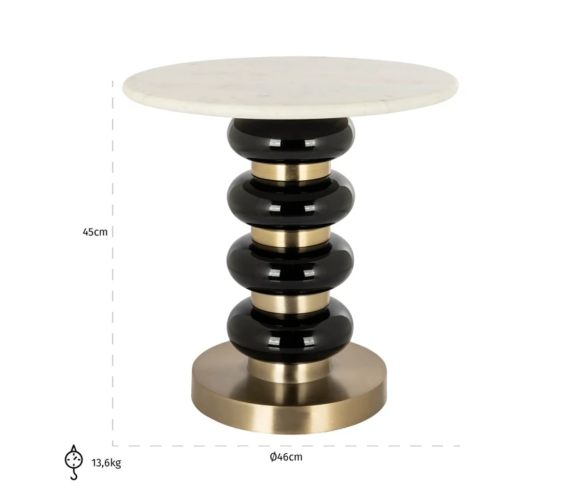 Bijzettafel Boann - zwart by Richmond Interiors