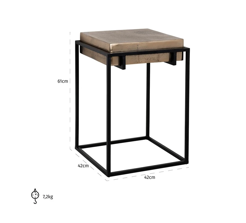 Bijzettafel Calloway - Champagne Goud by Richmond Interiors