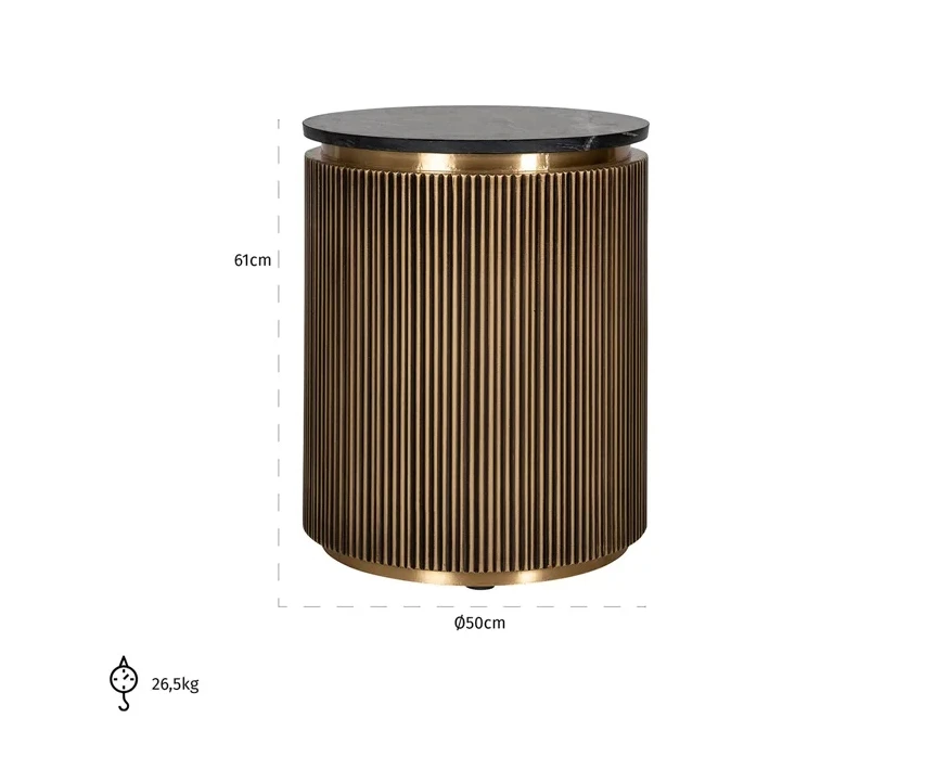 Bijzettafel Ironville 50Ø by Richmond Interiors