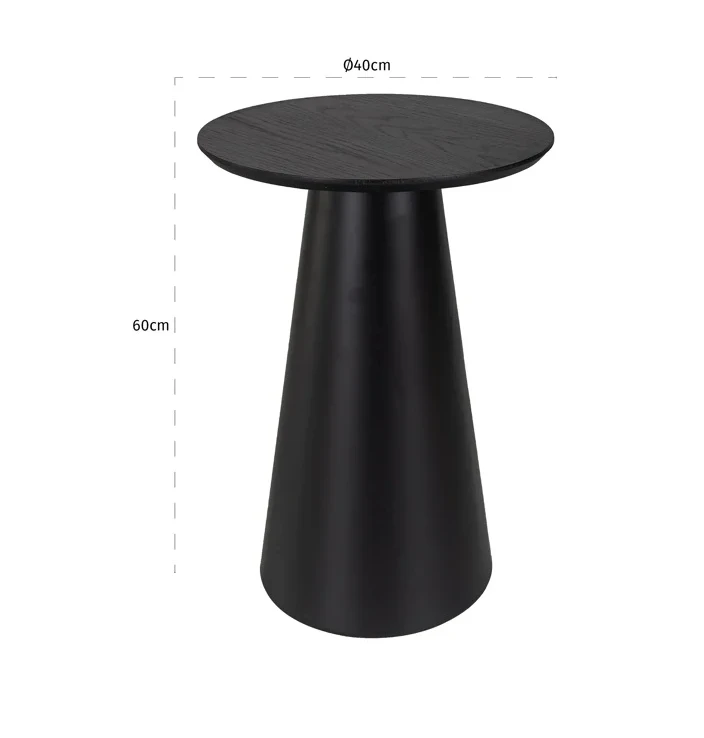 Bijzettafel Jazz - Zwart by Richmond Interiors