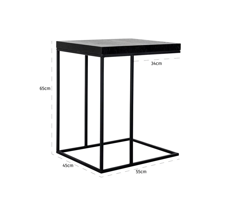 Bijzettafel Oakura zwart by Richmond Interiors