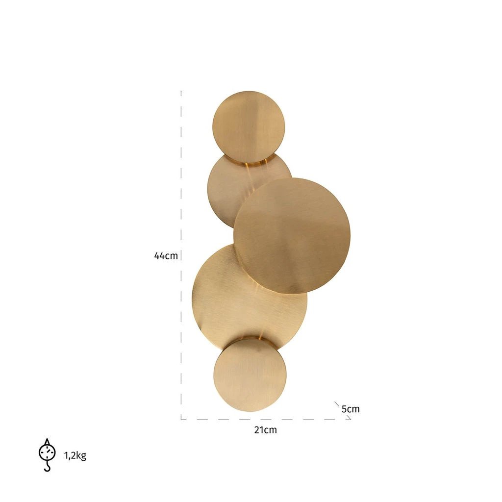 Wandlamp Collin (Brushed Gold) by Richmond Interiors
