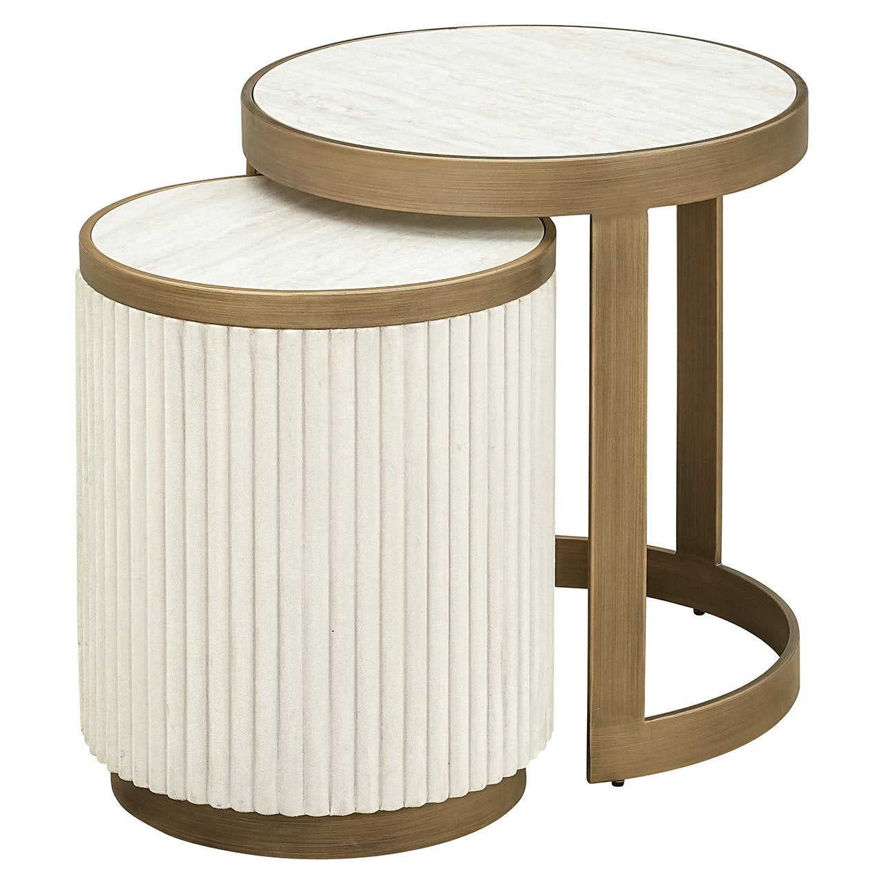 Bijzettafel Tivoli set van 2 (White) by Richmond Interiors