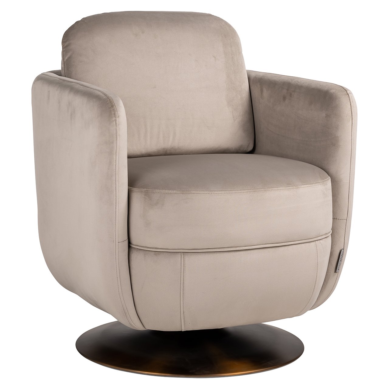Draaifauteuil Turner khaki velvet brandvertragend - depauwwonen