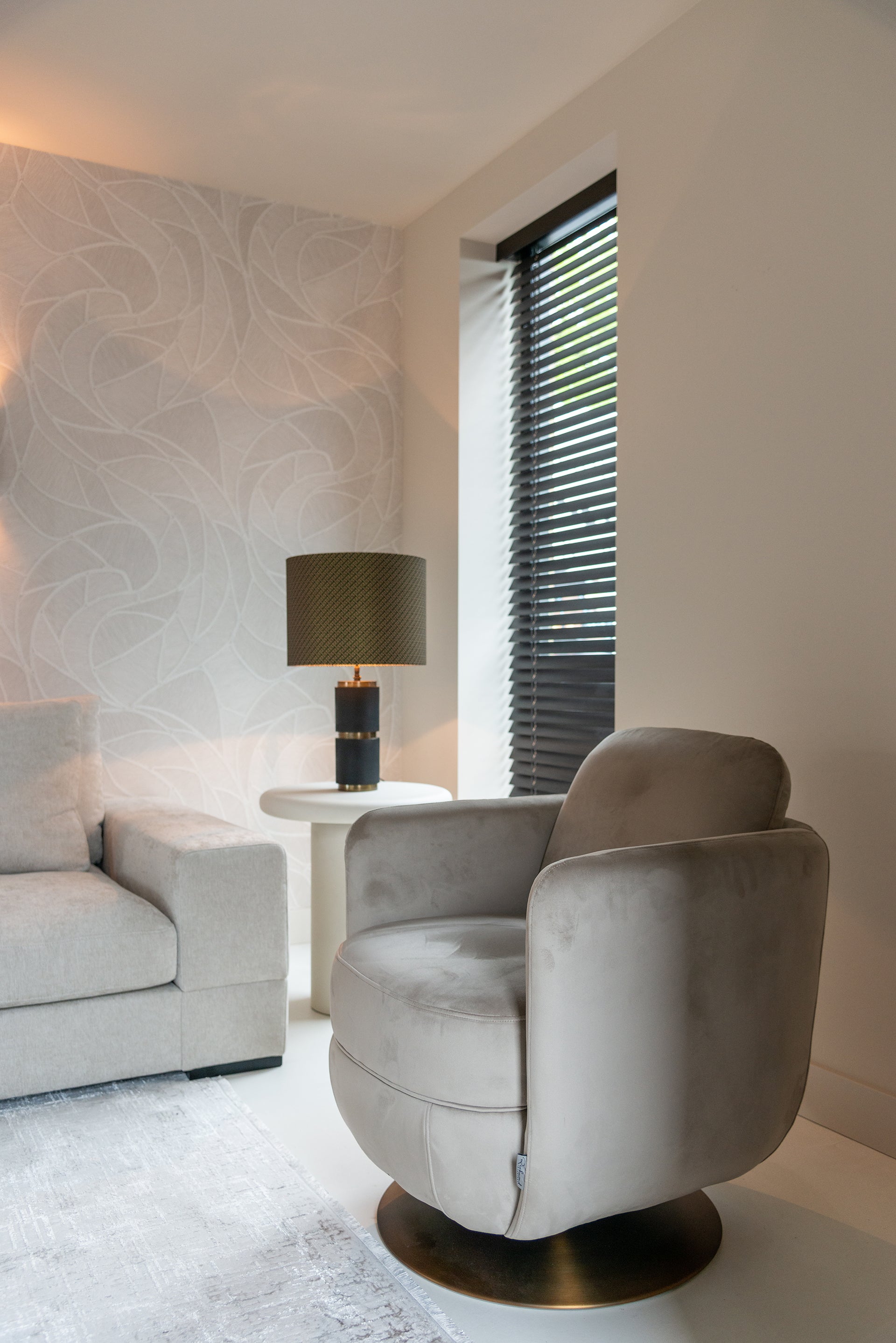 Draaifauteuil Turner khaki velvet brandvertragend - depauwwonen