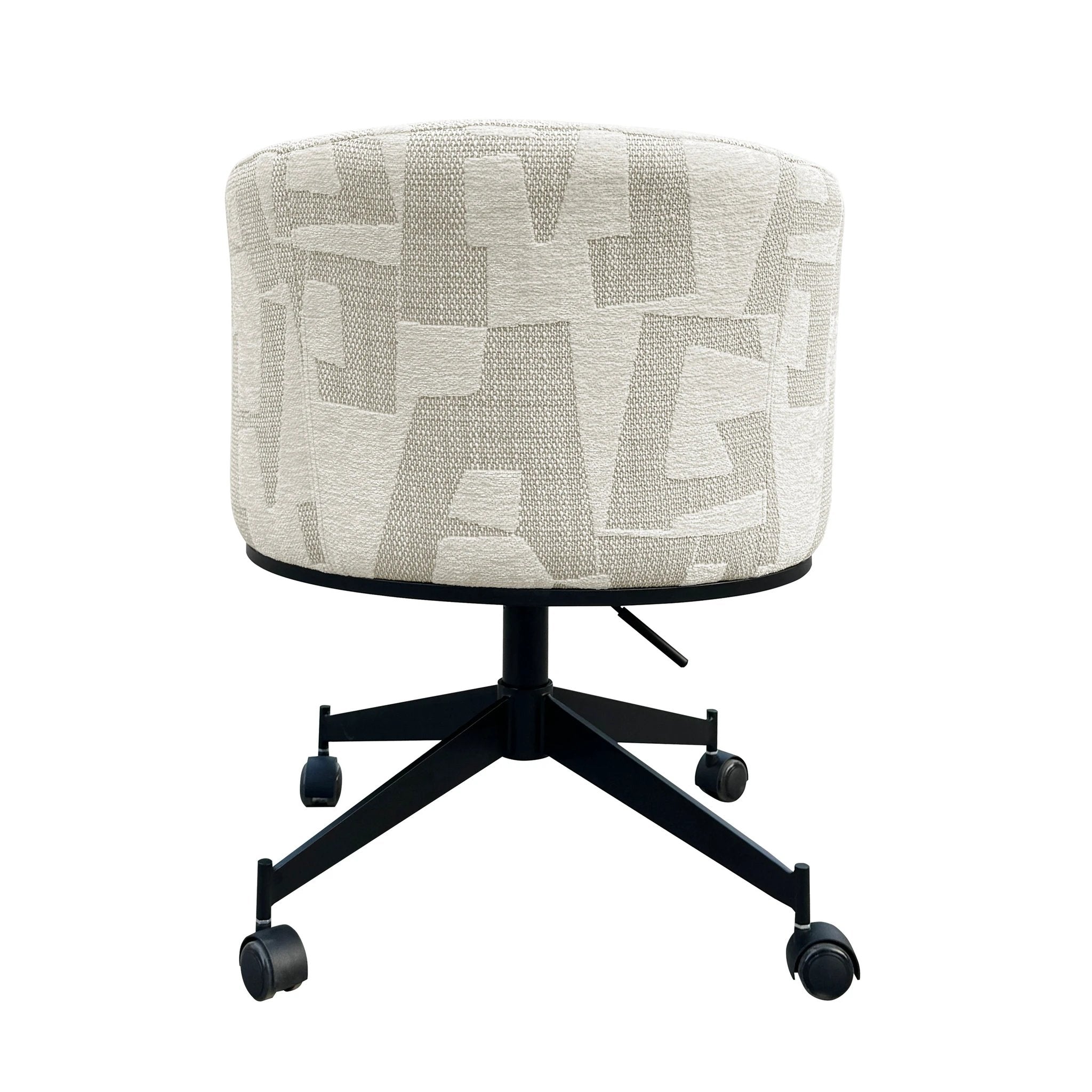 Draaistoel Rochenne met wielen beige graffic by Richmond Interiors