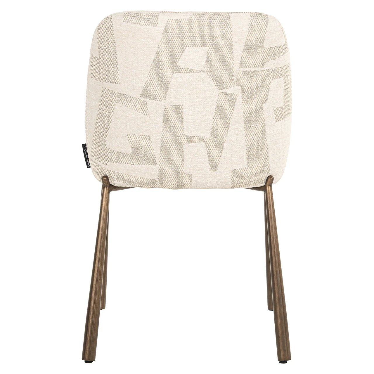 Eetkamerstoelen Lana beige graffic (set van 2) by Richmond Interiors