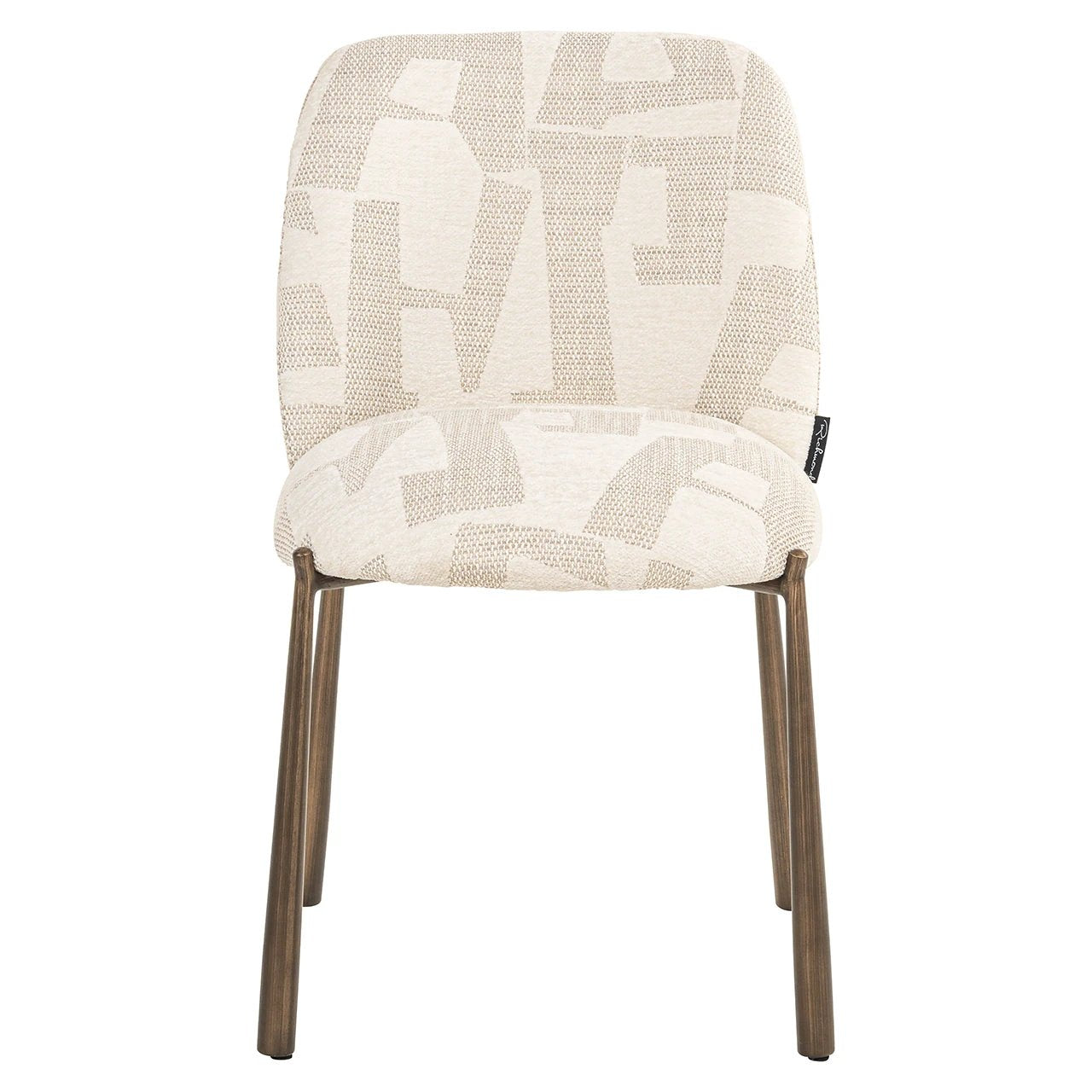 Eetkamerstoelen Lana beige graffic (set van 2) by Richmond Interiors