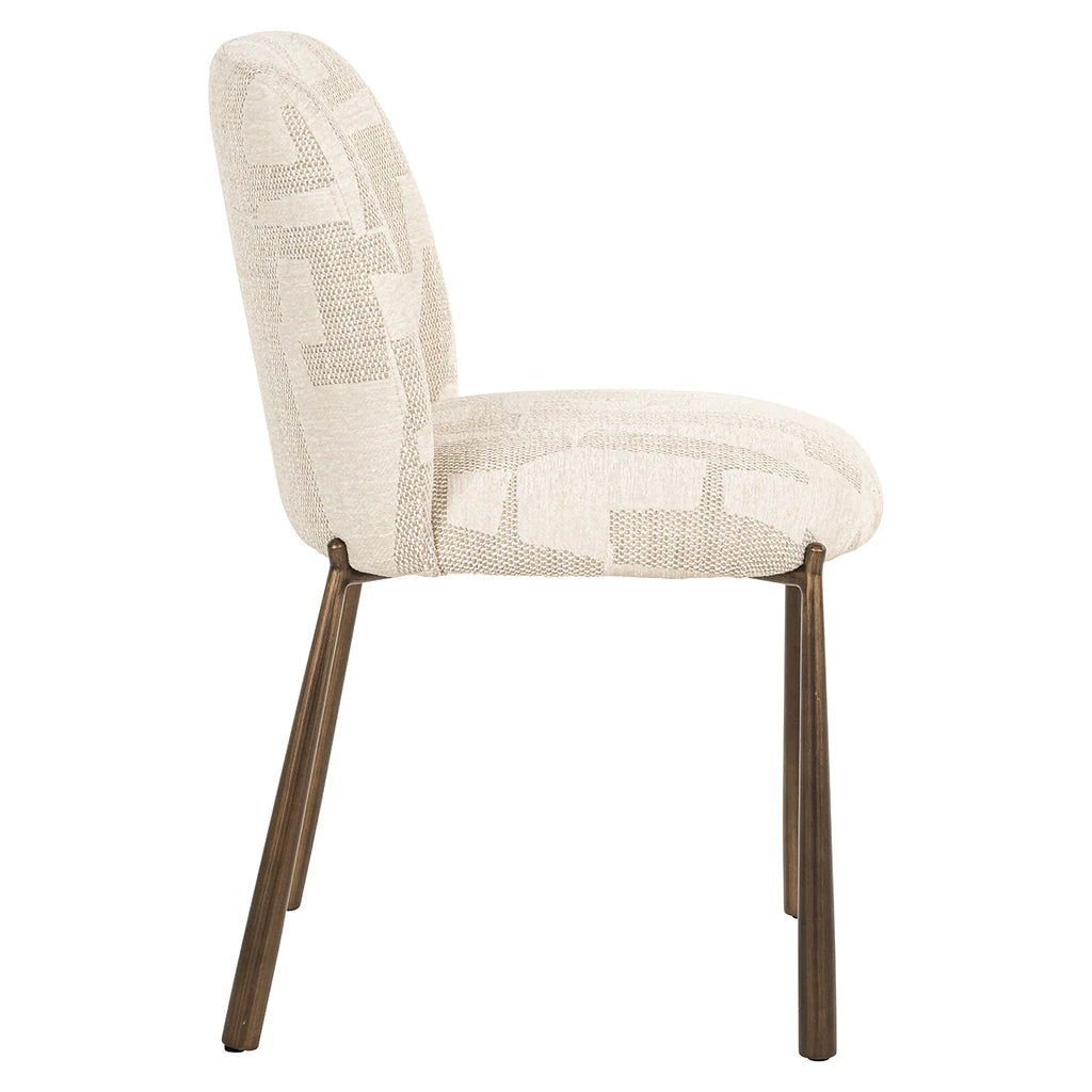 Eetkamerstoelen Lana beige graffic (set van 2) by Richmond Interiors