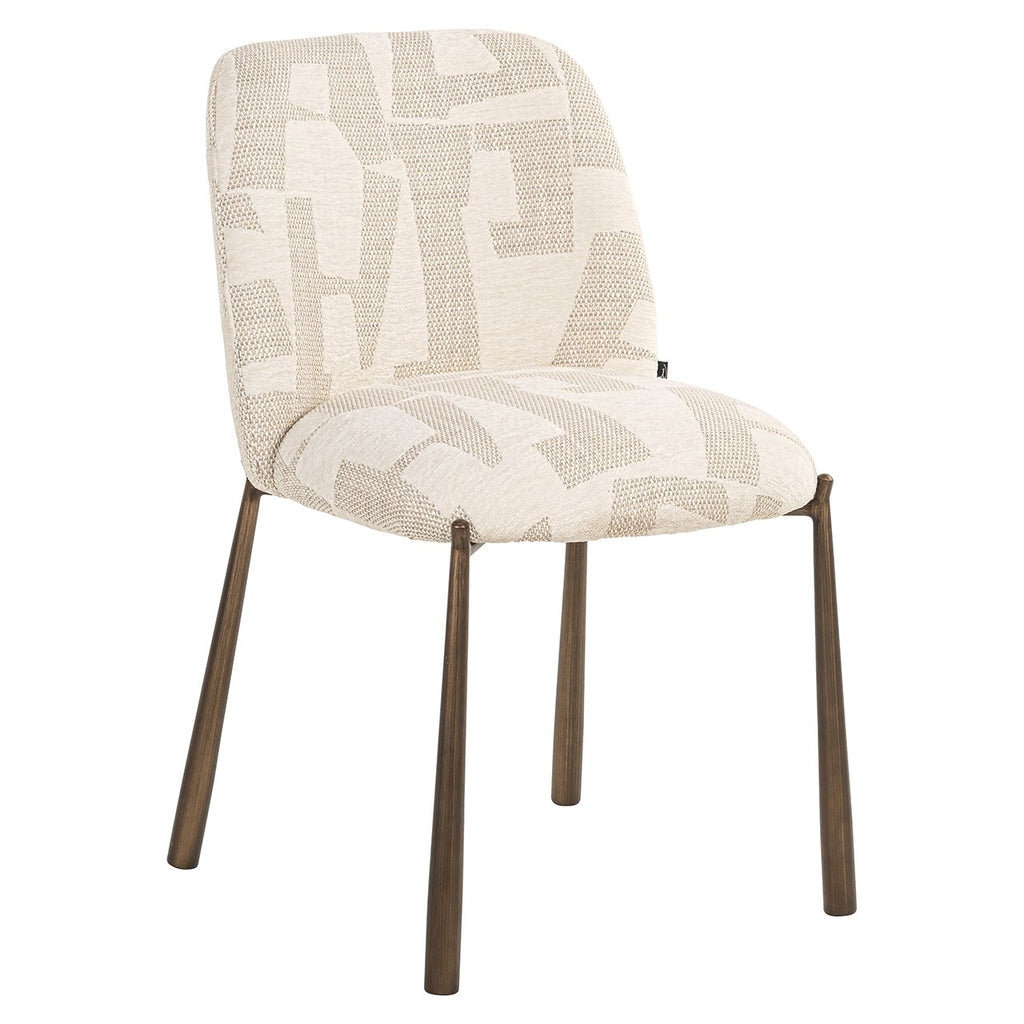 Eetkamerstoelen Lana beige graffic (set van 2) - depauwwonen