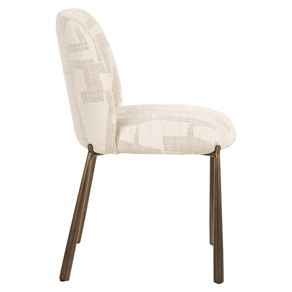Eetkamerstoelen Lana beige graffic (set van 2) - depauwwonen