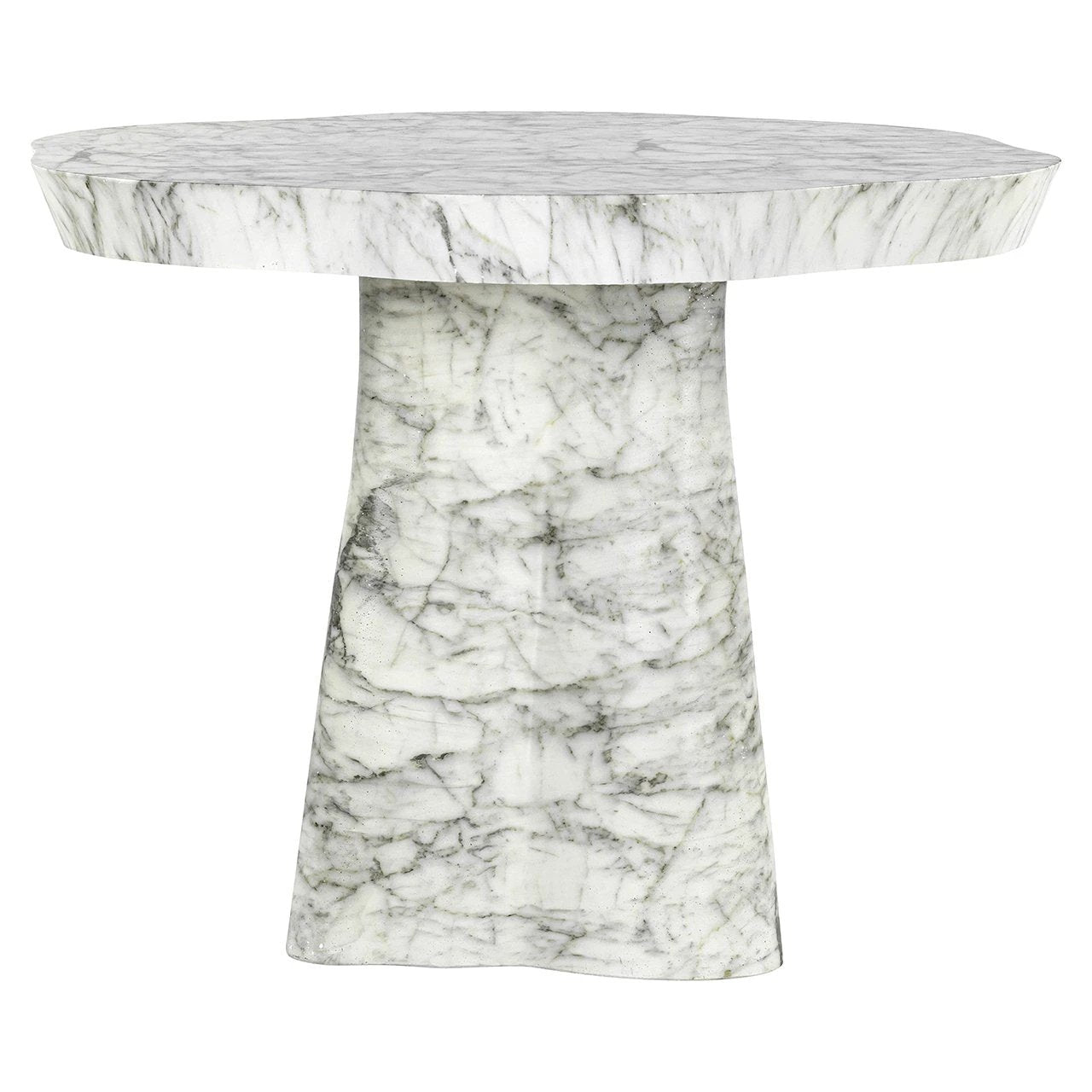 Eettafel Rockyard 100Ø faux wit marmer by Richmond Interiors