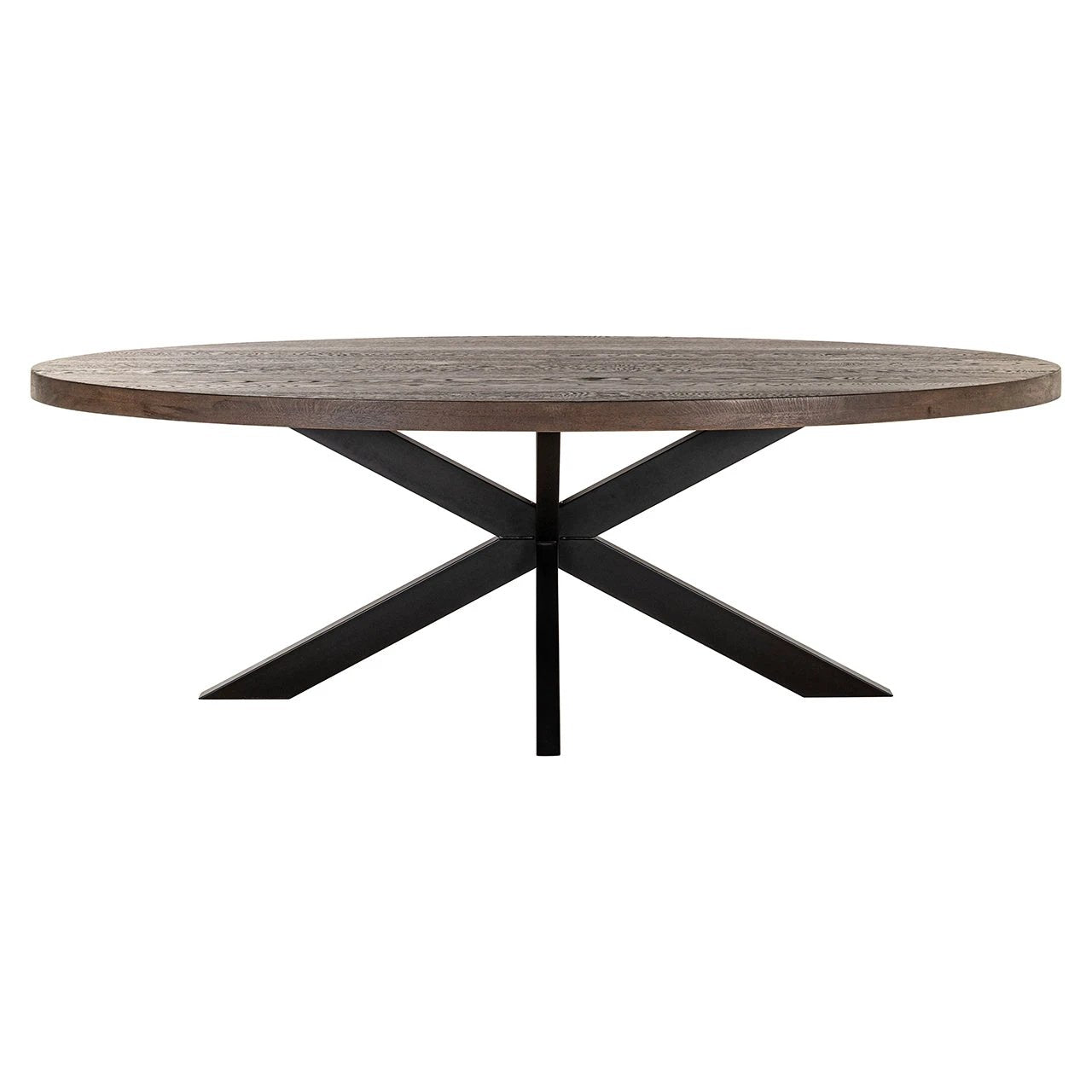 Eettafel Watson bruin 235 incl. spinpoot zwart (donkerbruin) by Richmond Interiors