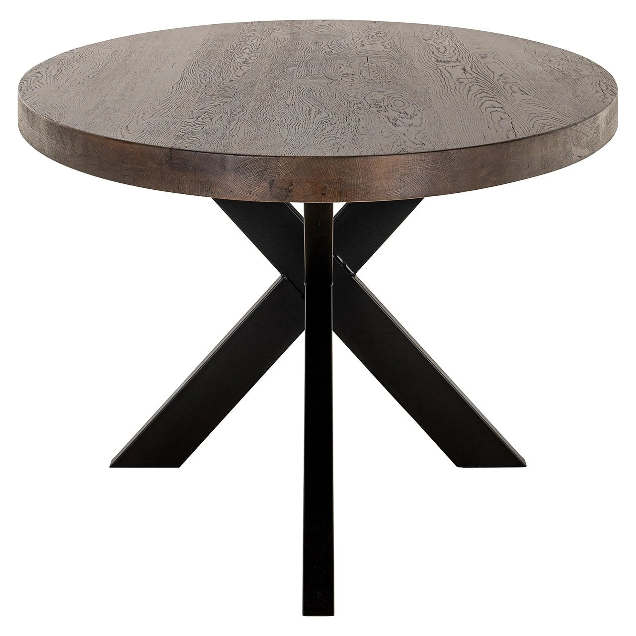 Eettafel Watson bruin 235 incl. spinpoot zwart (donkerbruin) by Richmond Interiors