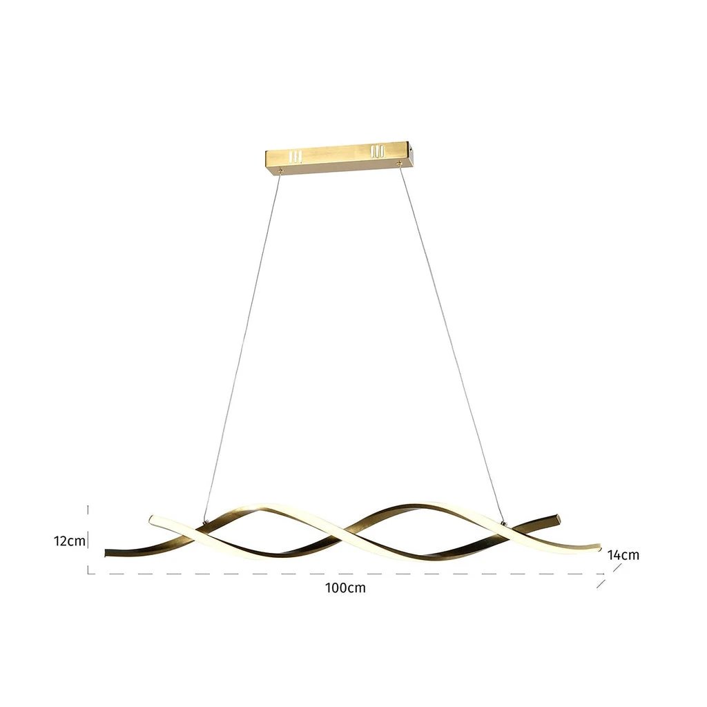Hanglamp Lorine (Brushed Gold) by Richmond Interiors