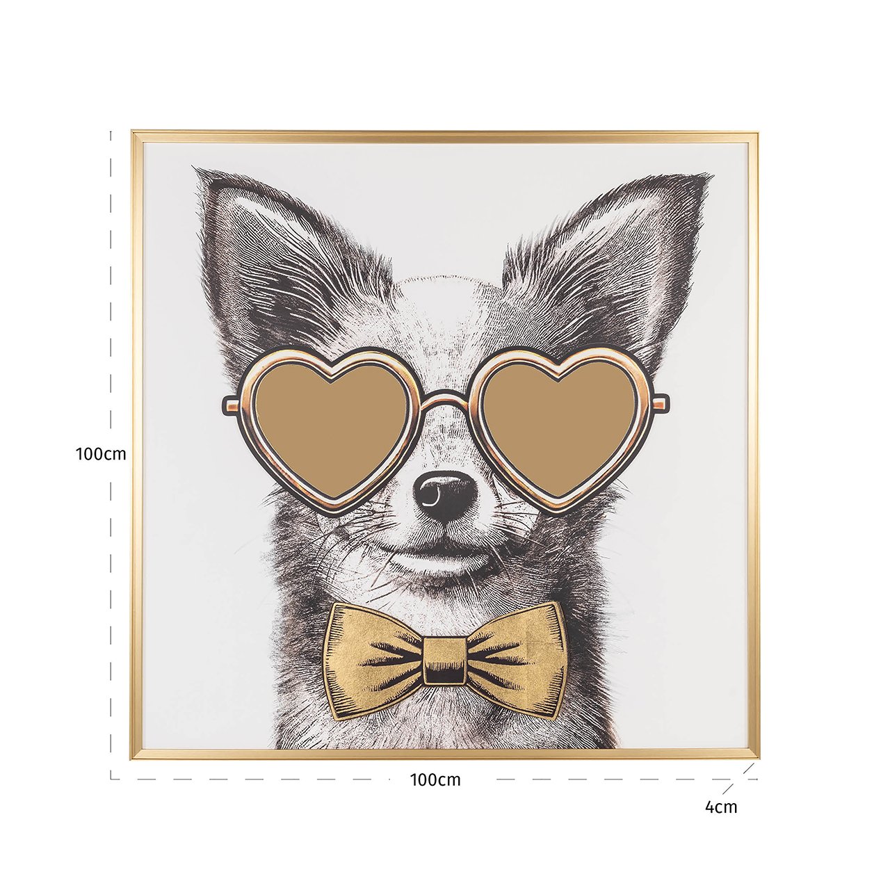 Muurkunst Bodhy (Zwart/goud) - depauwwonen