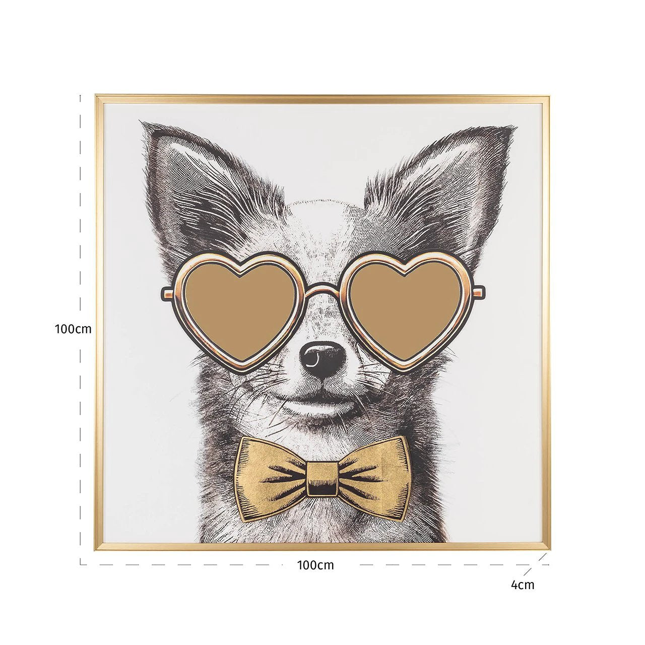 Muurkunst Bodhy (Zwart/goud) by Richmond Interiors