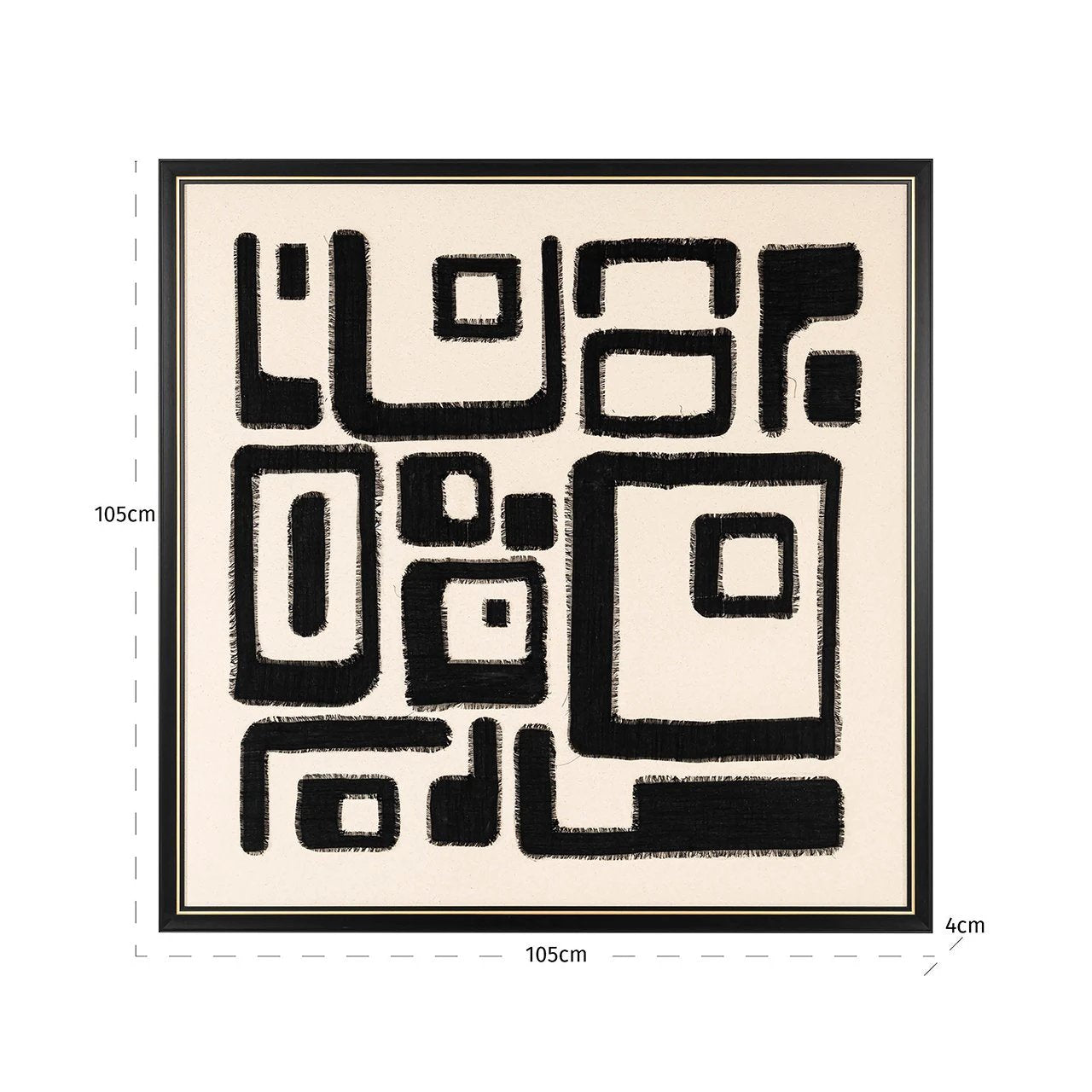 Muurkunst Shanita (Zwart/wit) by Richmond Interiors