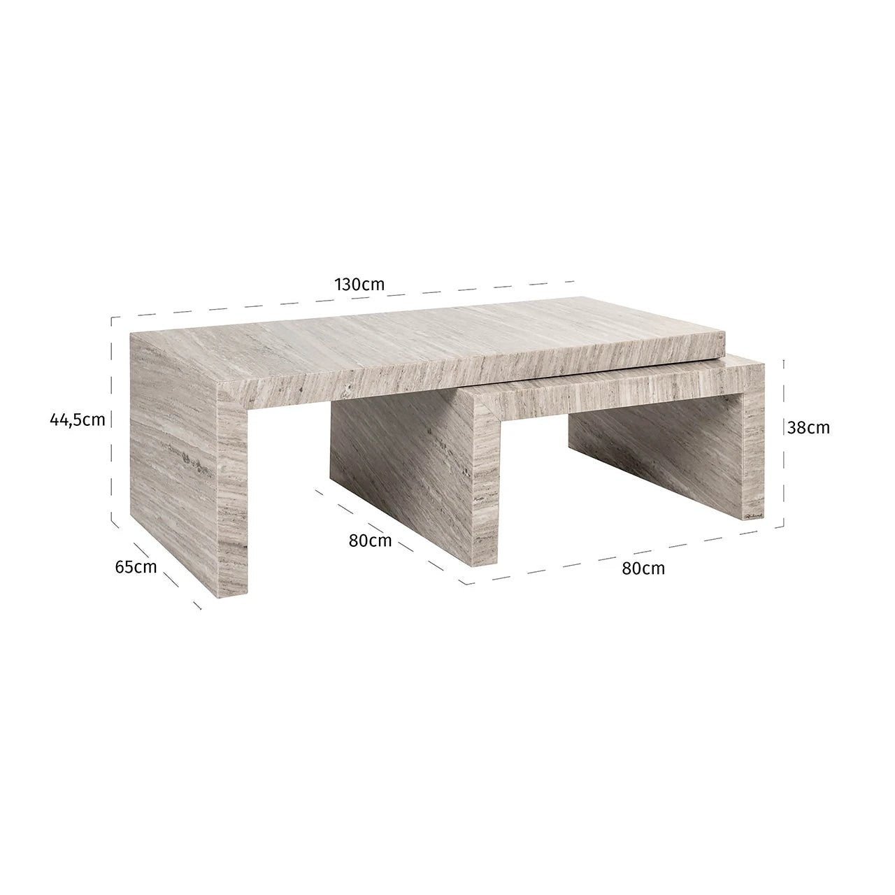 Salontafel Novaz set van 2 (Sand) by Richmond Interiors