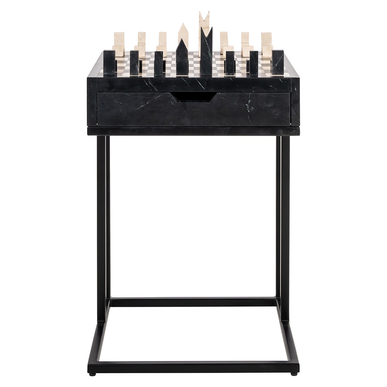 Schaaktafel Davos 1-lade (Zwart) - depauwwonen