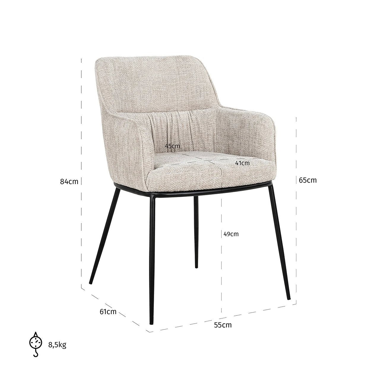 Stoel Bella natural renegade by Richmond Interiors